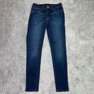 KanCan Jeans Women's 26 Blue Skinny Mid-Rise Dark Denim Stretch